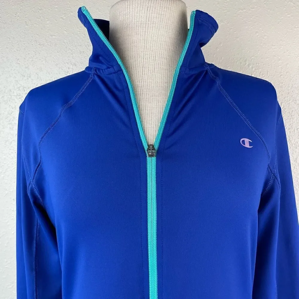 Champion Double Dry Full Zip Jacket Size L EUC